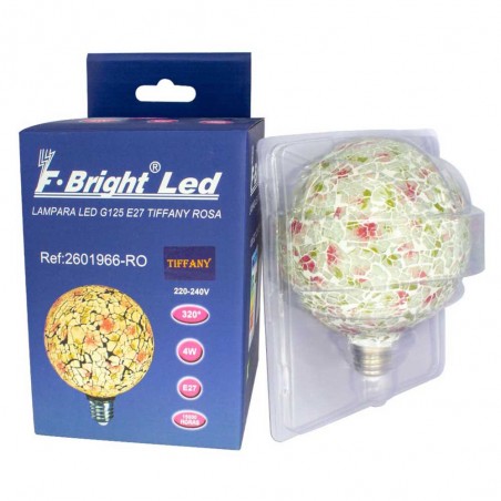 Bombilla LED decorativa Tiffany E27 4W (Rosa)