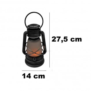 Farol decorativo con luz efecto llama