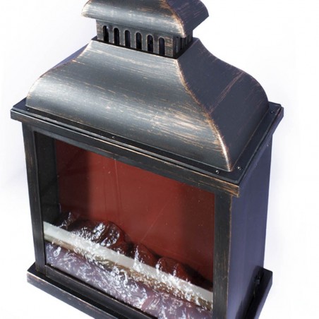 Farol decorativo con luz efecto fuego II