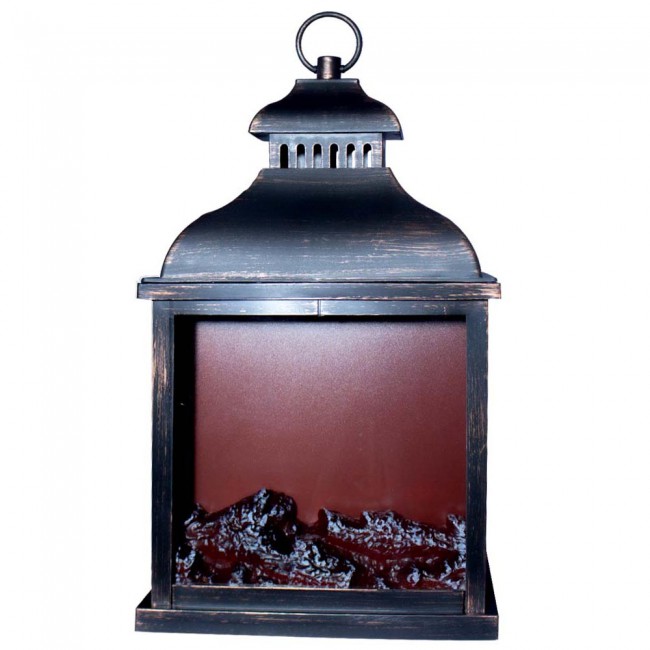 Farol decorativo con luz efecto fuego II