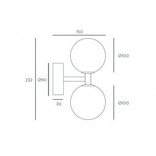 Aplique de pared Dalt II