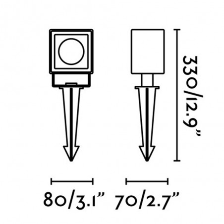 Foco de exterior con piqueta LED Sobek (7W)