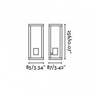 Aplique de pared exterior Tamashi