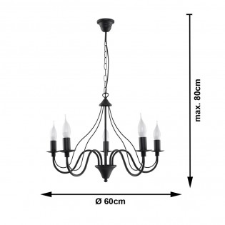 Lámpara de araña Minerwa (5 luces)