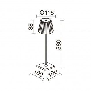 Lámpara de mesa portátil LED Litta Round (2.2W)