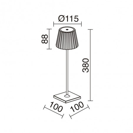 Lámpara de mesa portátil LED Litta Round (2.2W)