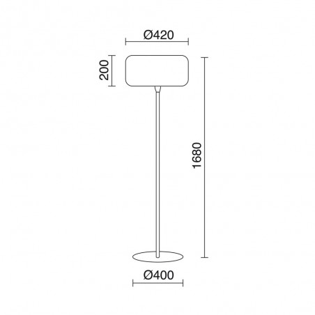 Lámpara de pie de exterior Tasmania