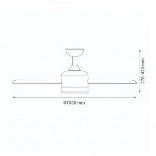 Ventilador con luz Achilia