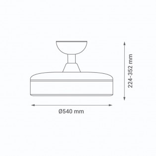 Ventilador de techo LED Ness (24W+10W)