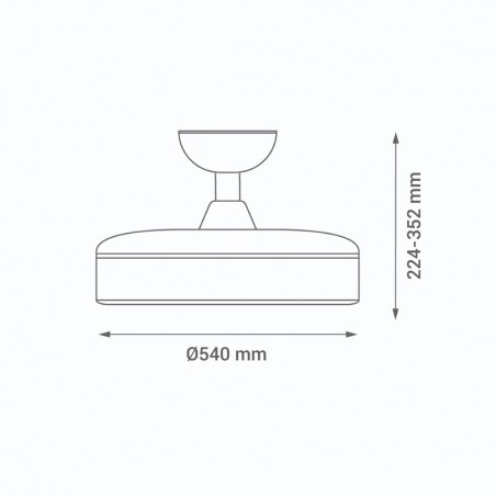 Ventilador de techo LED Ness (24W+10W)