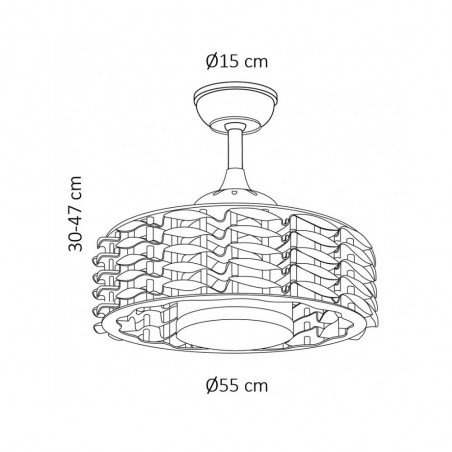 Ventilador LED sin palas Alum (24W)