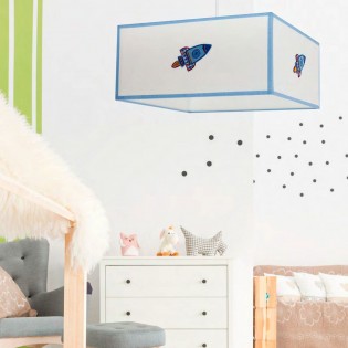 Lámpara de techo infantil Cohete
