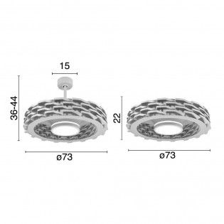Ventilador de techo LED Slice (36W)