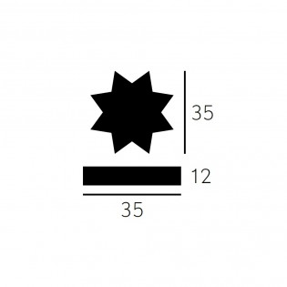 Plafón de techo Estrella Ambarina