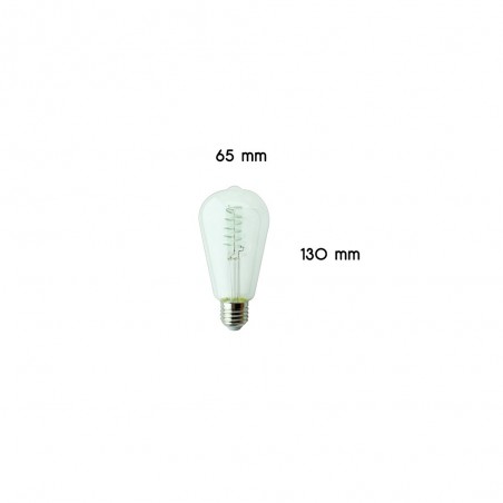 Bombilla LED E27 filamento rizado (4W)