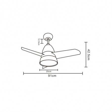 Ventilador de techo LED Bob multicolor (70W)