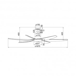 Ventilador de techo LED Boston (24W)
