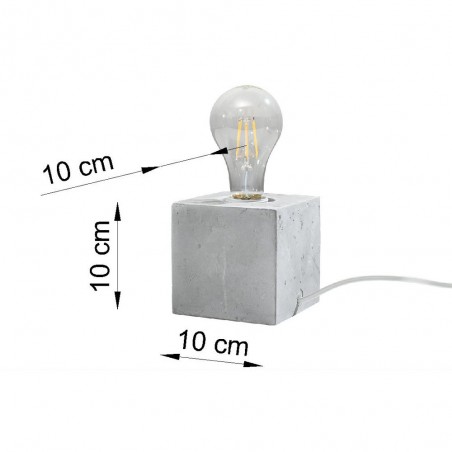 Lámpara de mesa Abel Cemento