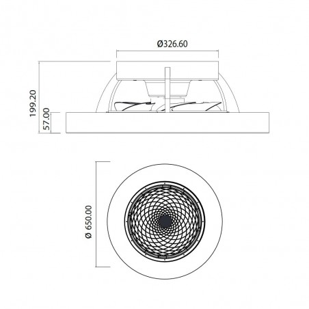 Ventilador Plafón LED Tibet (70W)