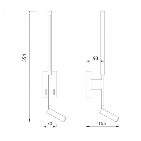 Aplique LED con lector Torch (6W+3W)
