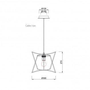 Lámpara de techo para exterior Polinesia