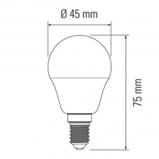 Bombilla LED Esférica E14 Luz Cálida (6W)