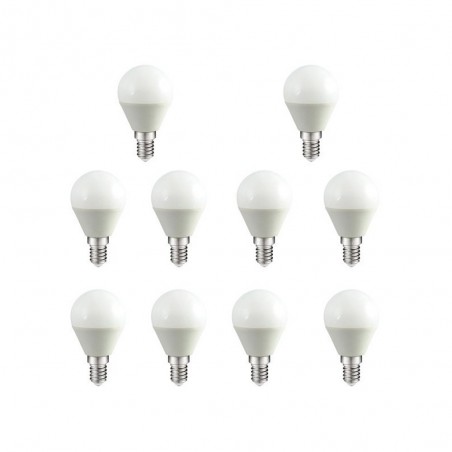Pack 10 Bombillas LED Esférica E14 (4W - 3000K)