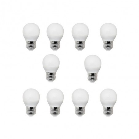 Pack 10 Bombillas LED Esférica E27 (4W - 3000K)