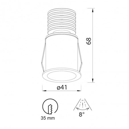 Empotrable de techo LED Guincho (3W)