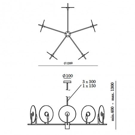 Lámpara de techo Erto