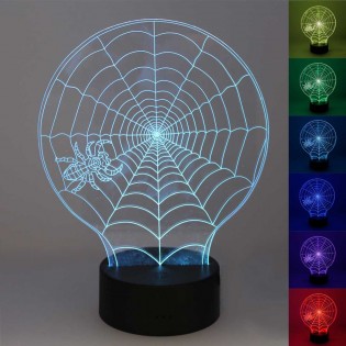 Lámpara de mesa 3D Telaraña LED