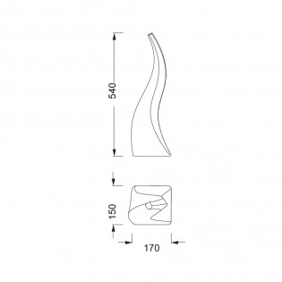 Lámpara de suelo exterior Flame