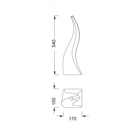 Lámpara de suelo exterior Flame