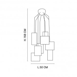 Lámpara colgante Formentera (8 luces)