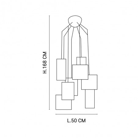 Lámpara colgante Formentera (8 luces)