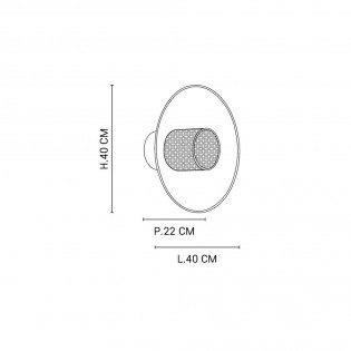 Aplique de pared Singapour Nude