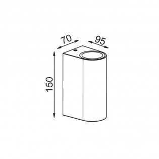 Aplique de exterior Kandanchu (2 luces)