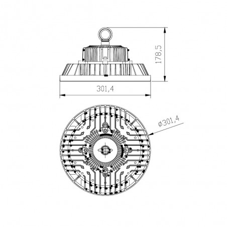 Campana LED Urano 4000ºK (200W)