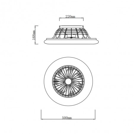 Ventilador Plafón LED Stralsund (30W)