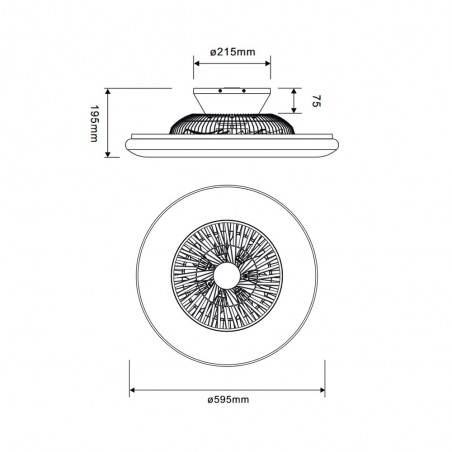 Ventilador Plafón LED Visby (40W)
