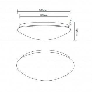 Plafón de techo LED Lukida (18W)