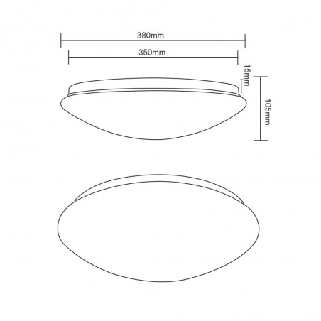 Plafón de techo LED Lukida (18W)