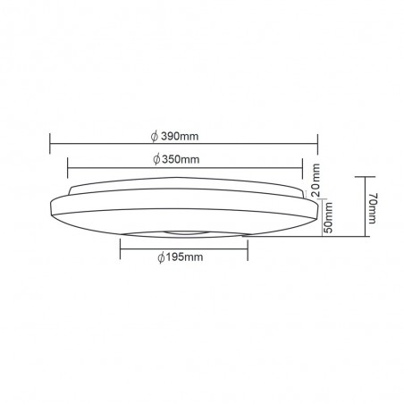 Plafón de techo LED Magnolia (22W)