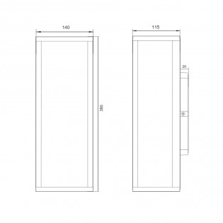 Aplique de exterior Garonne (2 luces)