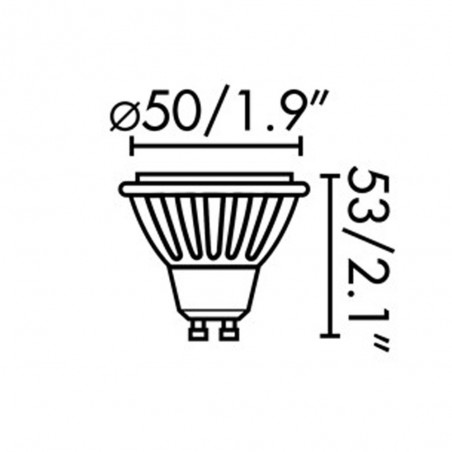 Bombilla LED GU10 7W Focalizada 38º