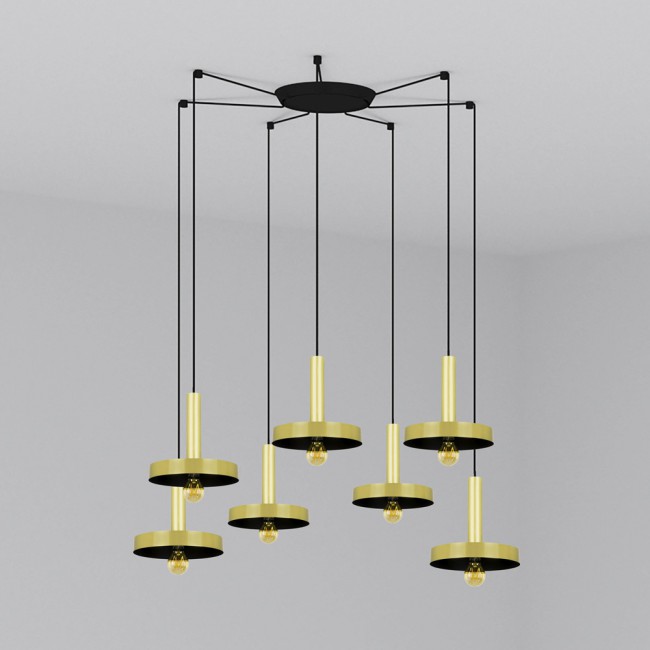 lampara colgante whizz 7 luces