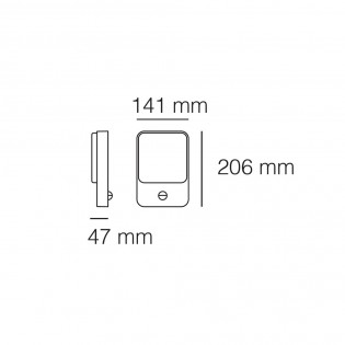 Aplique LED con sensor de movimiento Dei (8W)