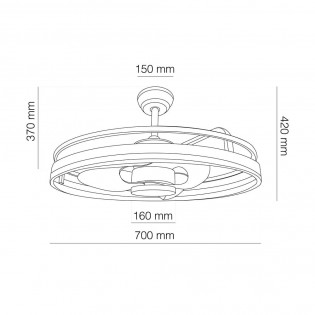 Ventilador de techo LED Agra (48W)