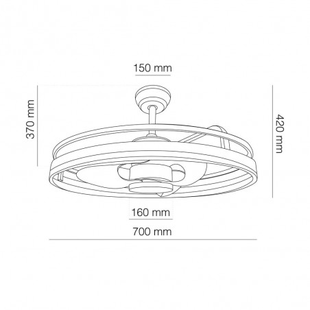Ventilador de techo LED Agra (48W)