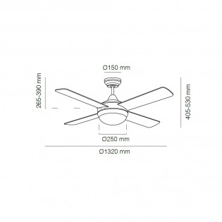 Ventilador con luz Millar